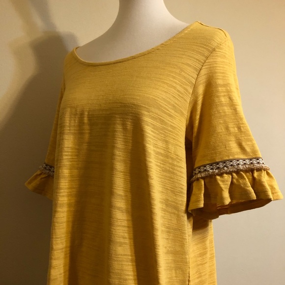 Dept 222 Boho Yellow Tie Bottom Size XL Top - Picture 6 of 11